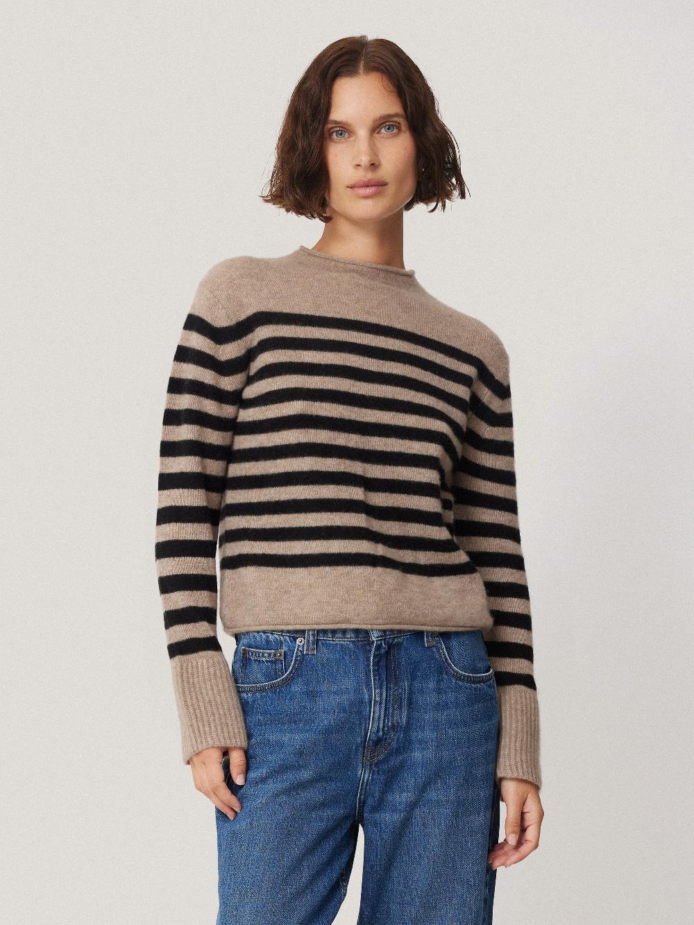 jigsaw Cloud Cashmere Eldon Stripe Neutral