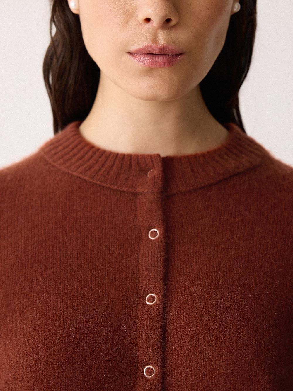 Jigsaw Cloud Cashmere Petersham Cardi Auburn