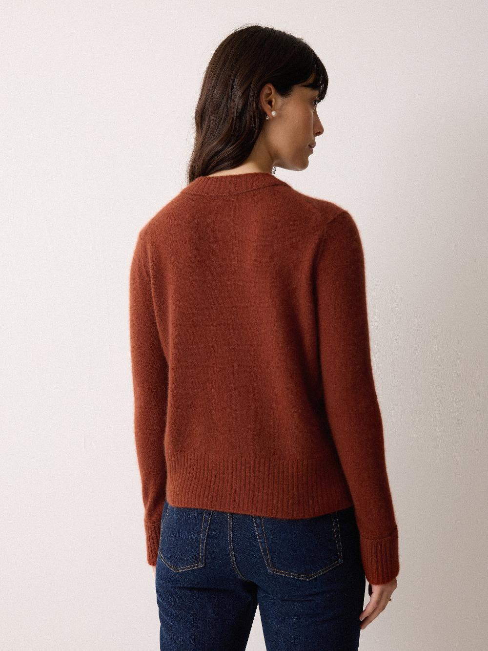 Jigsaw Cloud Cashmere Petersham Cardi Auburn