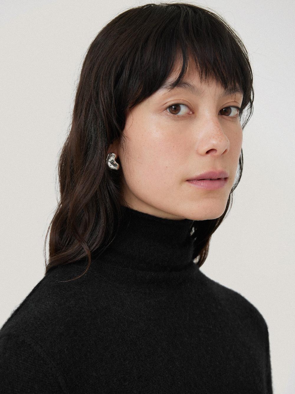 Jigsaw Cloud Cashmere Polo Jumper Black