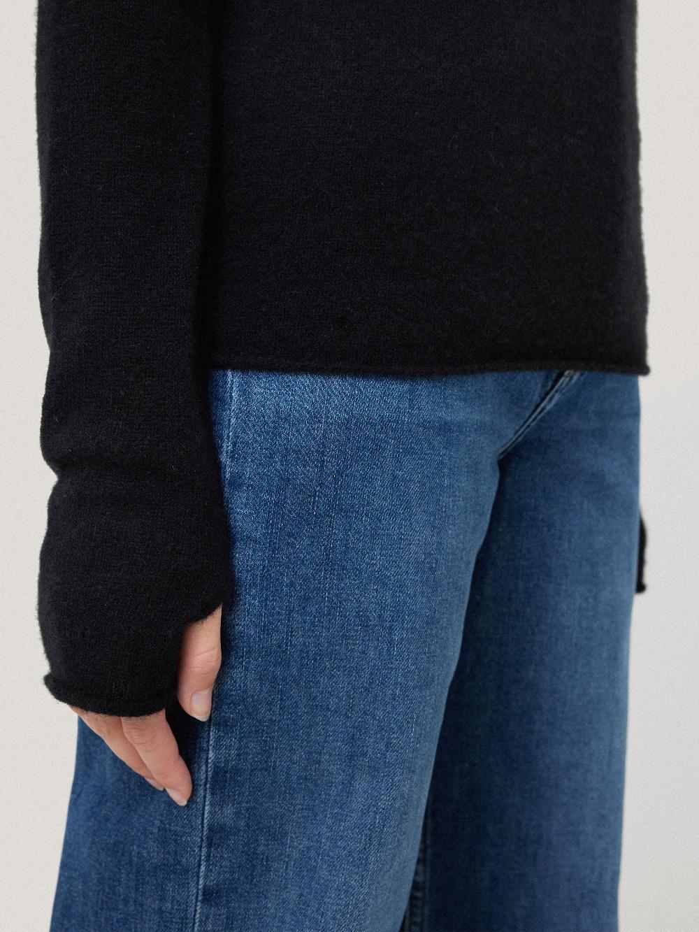 Jigsaw Cloud Cashmere Polo Jumper Black