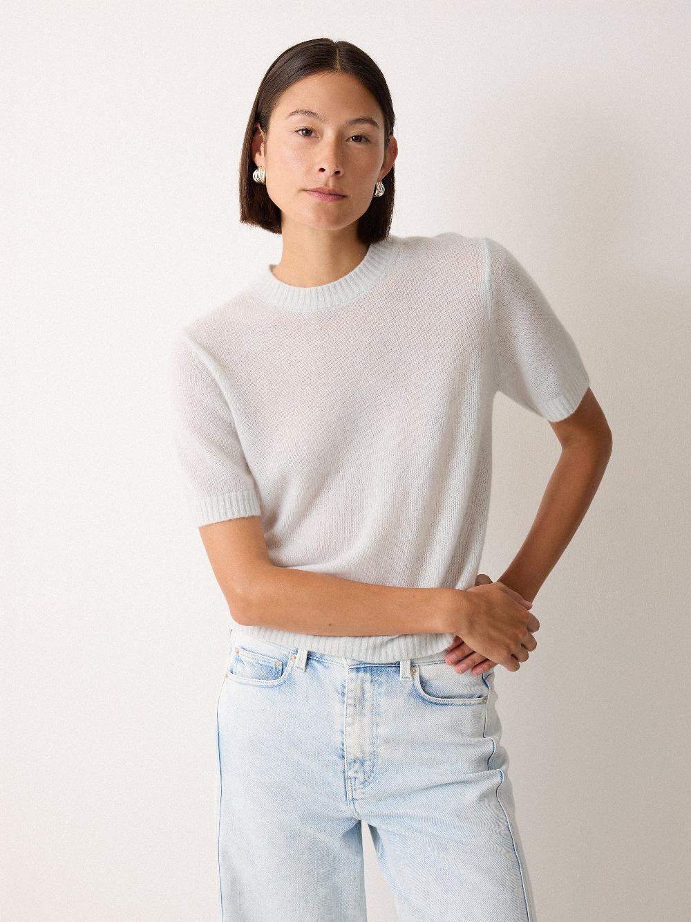 Jigsaw Cloud Cashmere T-shirt Grey