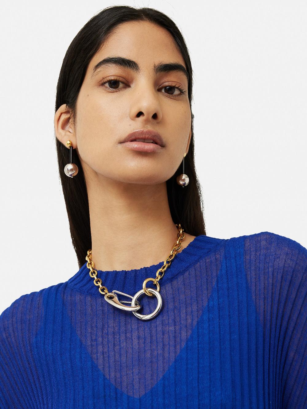 Jigsaw Collagerie Two Toned Necklace Gold