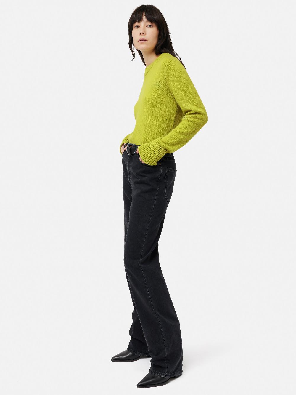 Jigsaw Compact Wool Cashmere Blend Jumper Lime