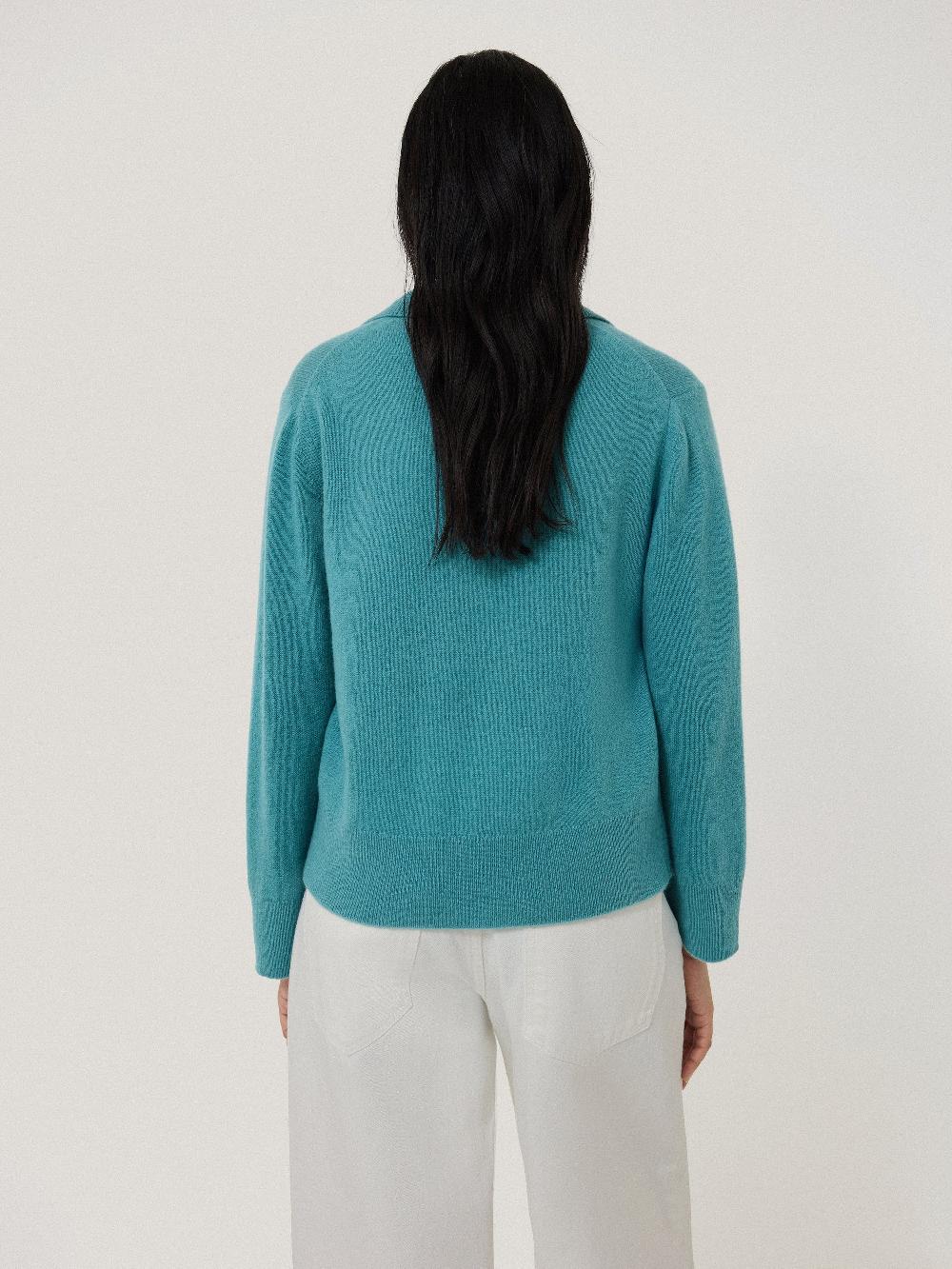 Jigsaw Compact Wool Collar Jumper Powder Blue