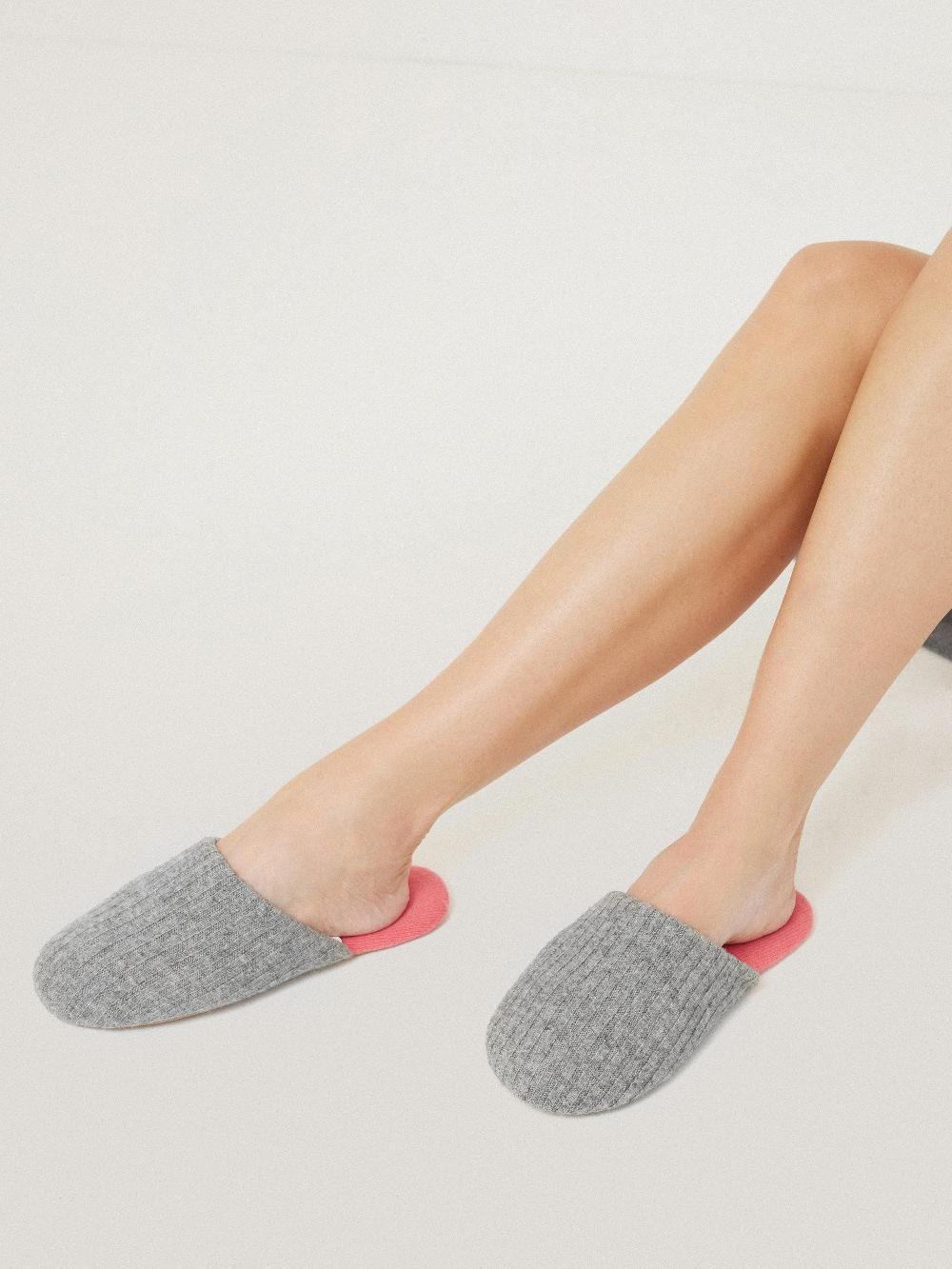 Jigsaw Compact Wool Slipper GREY