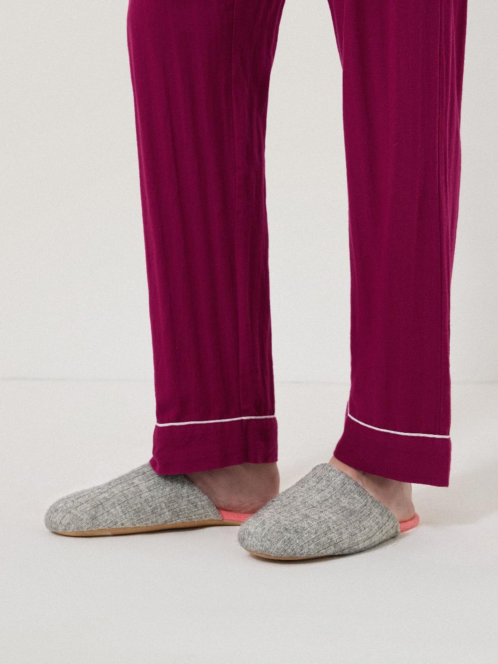 Jigsaw Compact Wool Slipper GREY