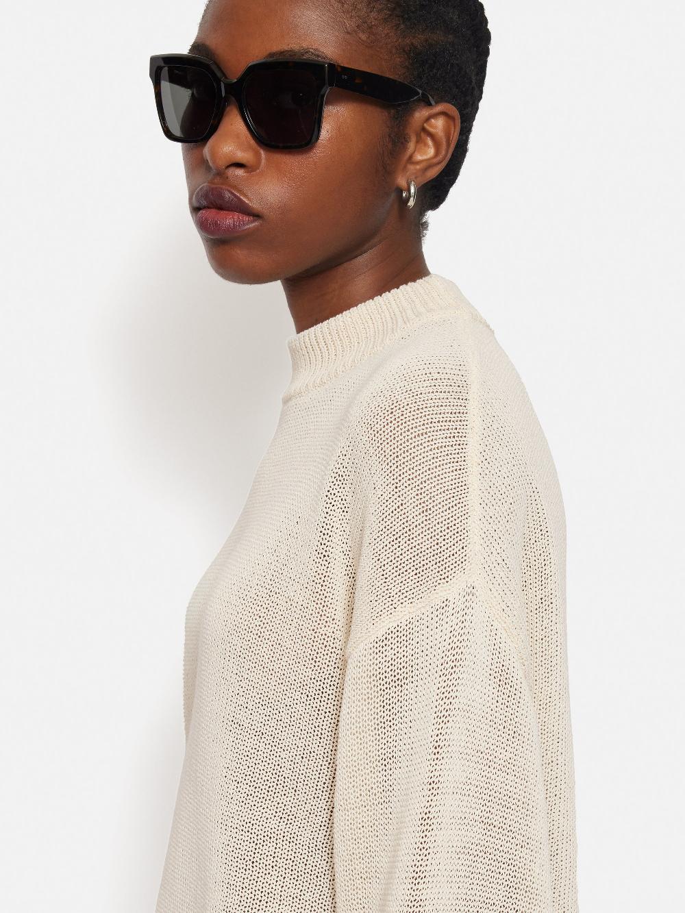 Jigsaw Corded Cotton Blend Jumper Cream