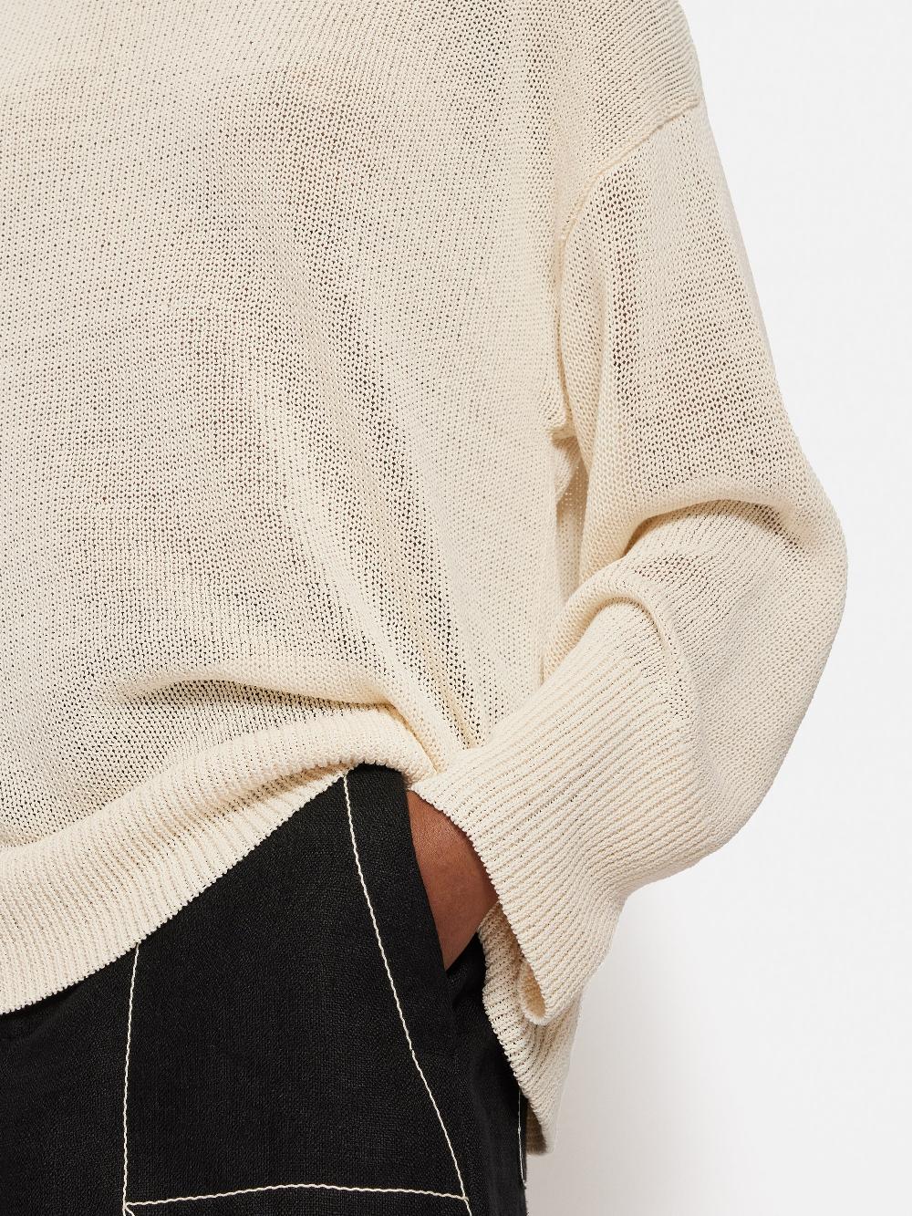 Jigsaw Corded Cotton Blend Jumper Cream