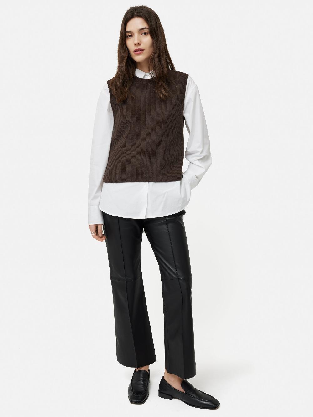 Jigsaw Cotton Blend Crew Tank Brown