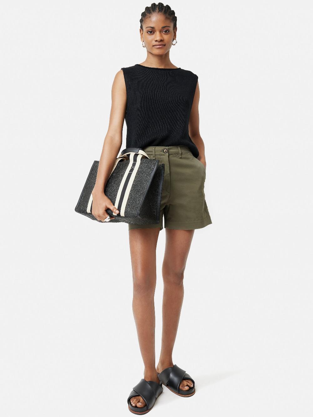 Jigsaw Cotton Chino Short Olive