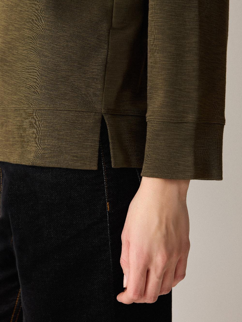 Jigsaw Cotton Luxe Raglan Tee Shadow Forest