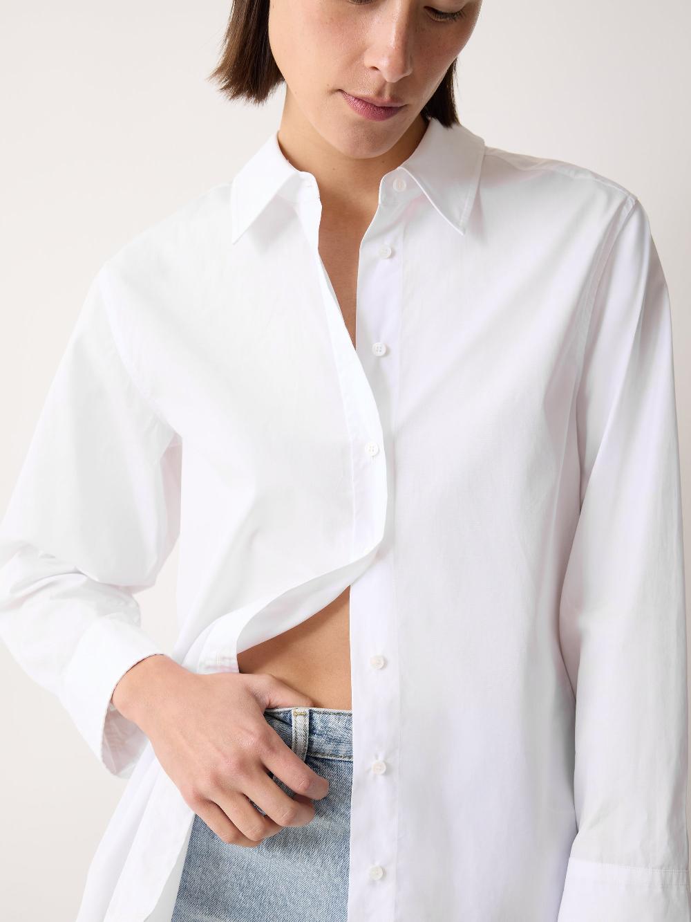 Jigsaw Cotton Poplin Shirt White