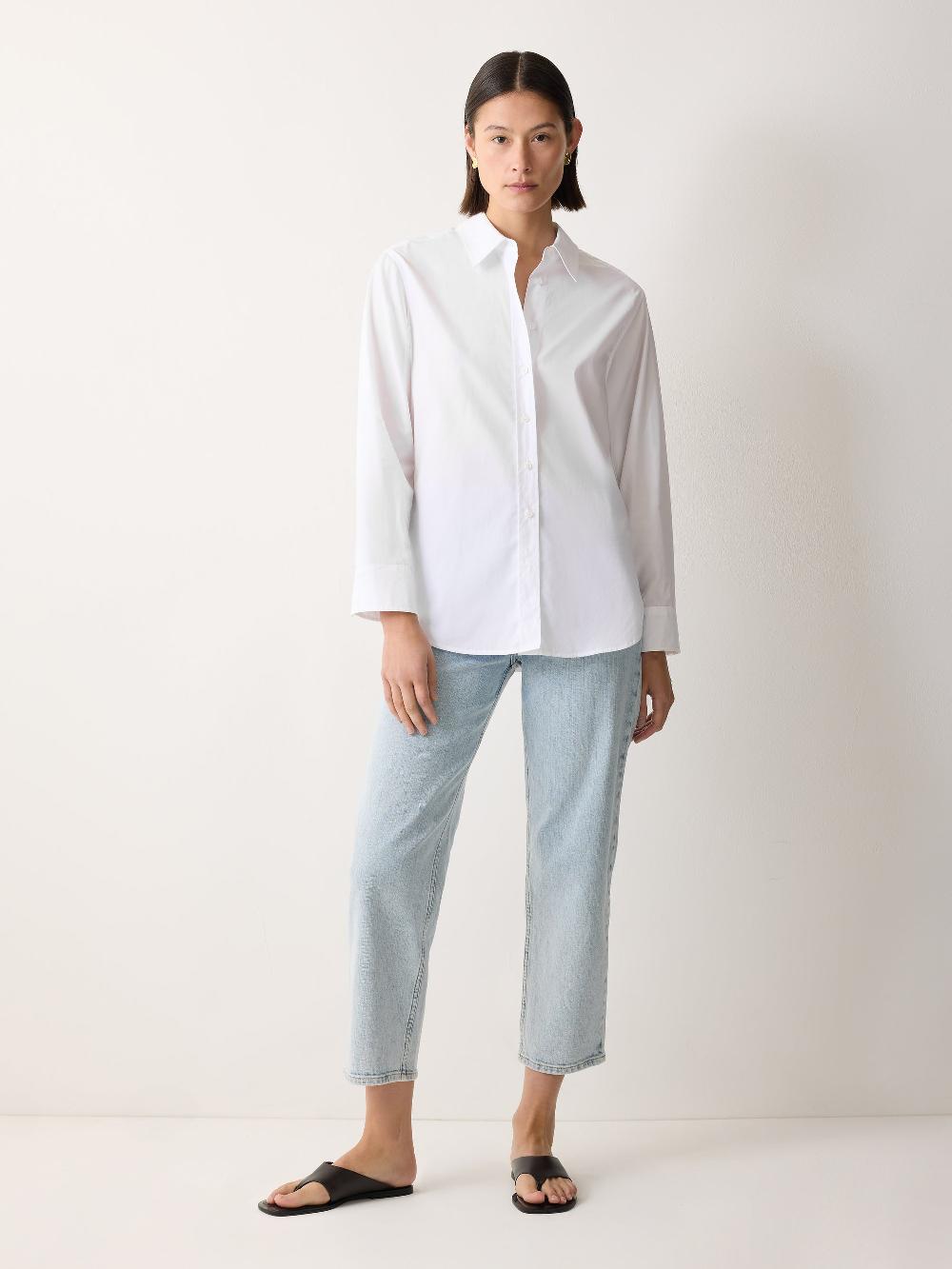 Jigsaw Cotton Poplin Shirt White