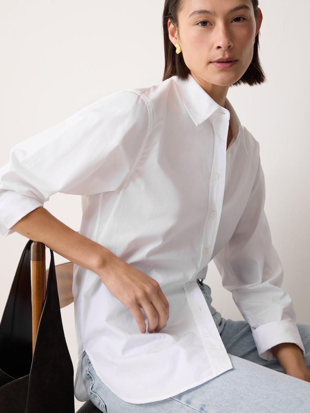 Jigsaw Cotton Poplin Shirt White