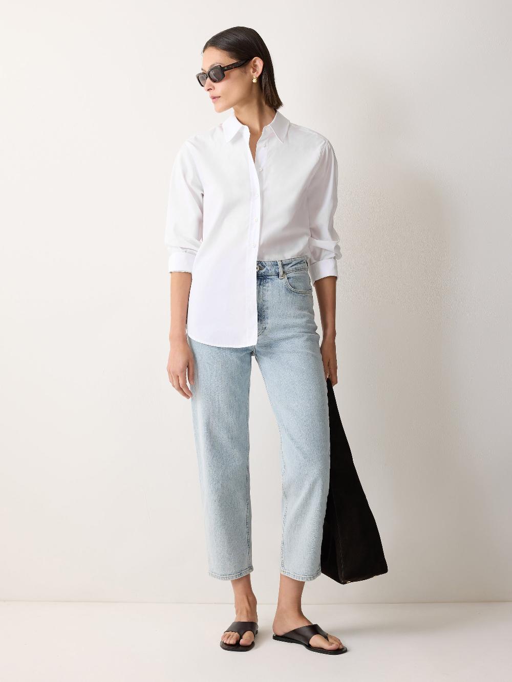 jigsaw Cotton Poplin Shirt White