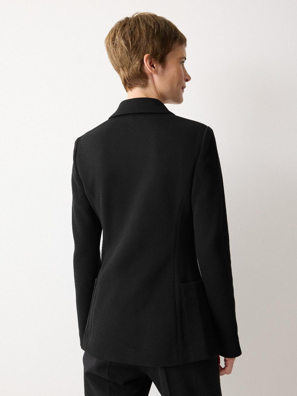 Jigsaw Crepe Ponte Cinch Jacket Black