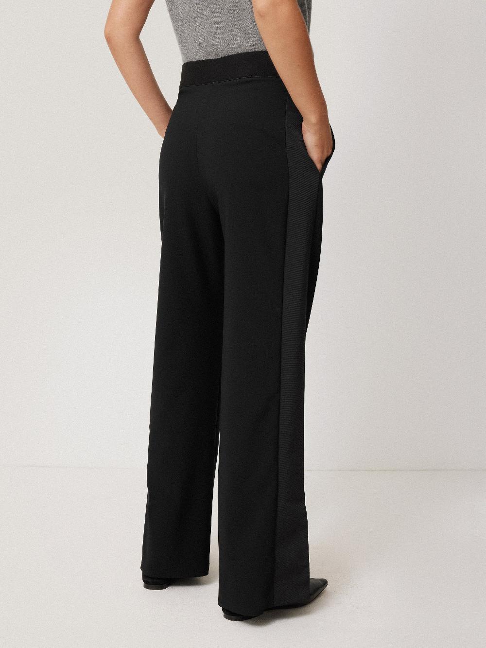 Jigsaw Crepe Split Hem Jogger Black