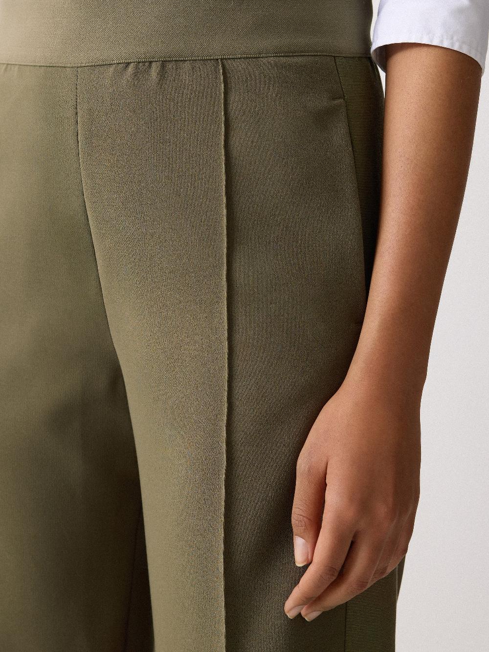 Jigsaw Crepe Split Hem Jogger Khaki