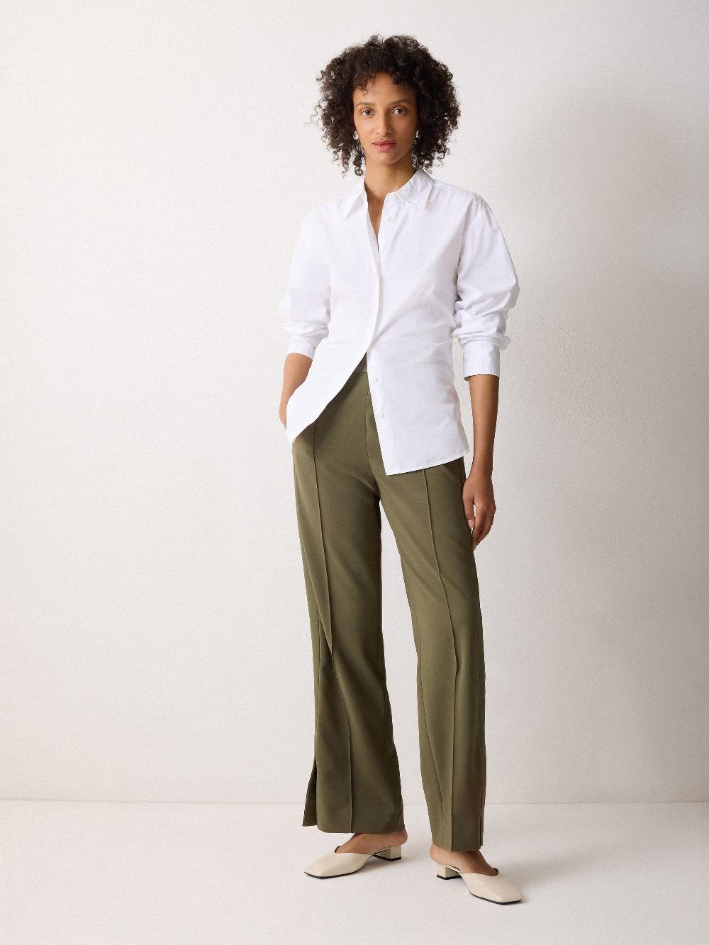 jigsaw Crepe Split Hem Jogger Khaki