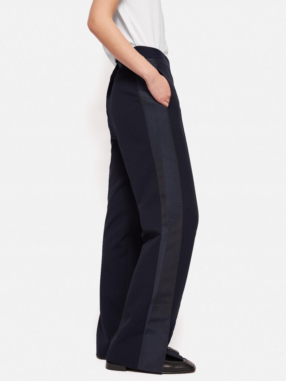 jigsaw Crepe Split Hem Jogger Navy