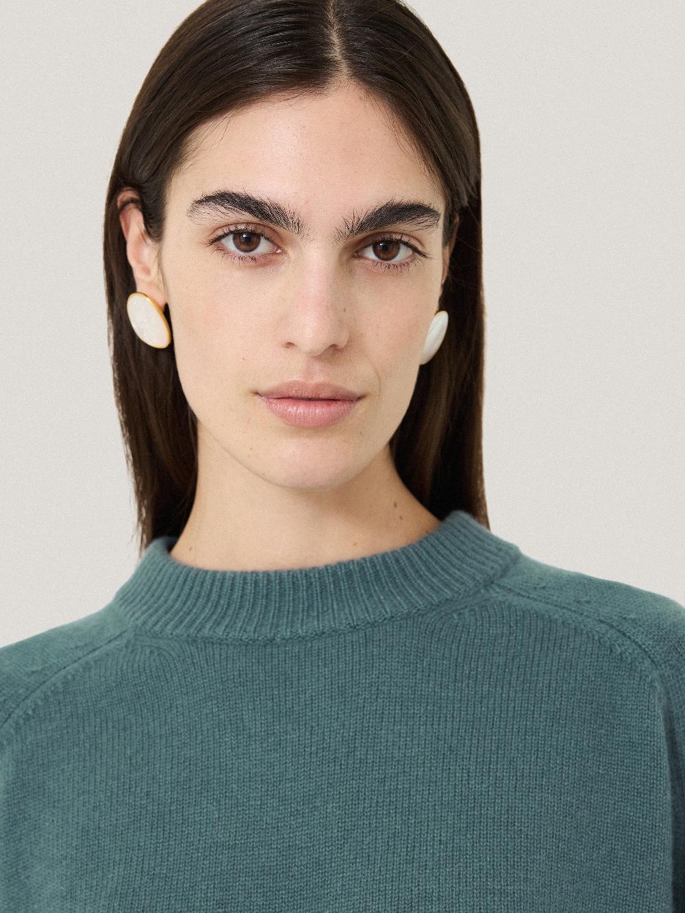 Jigsaw Crew Neck Poncho Jumper Blue