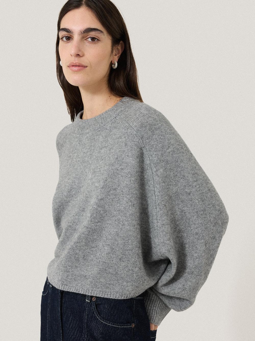 Jigsaw Crew Neck Poncho Jumper Grey