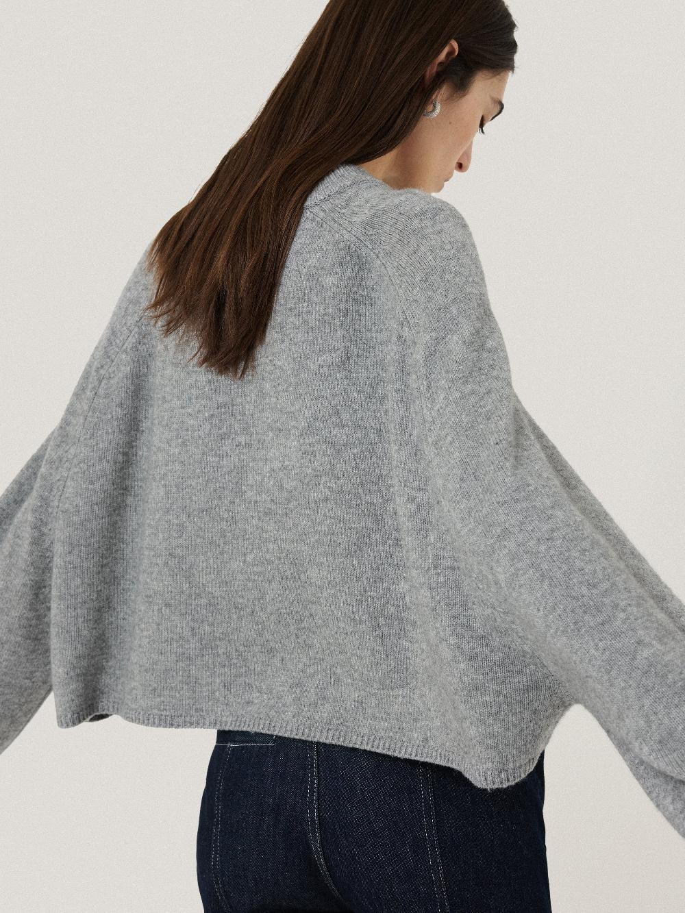 Jigsaw Crew Neck Poncho Jumper Grey
