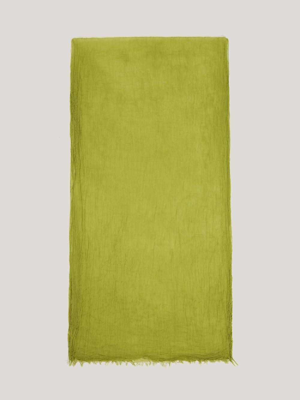 Jigsaw Crinkle Cotton Woven Scarf Green