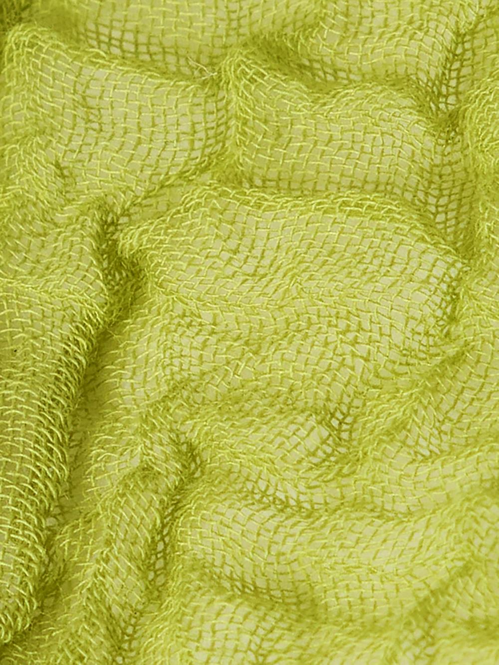 Jigsaw Crinkle Cotton Woven Scarf Green