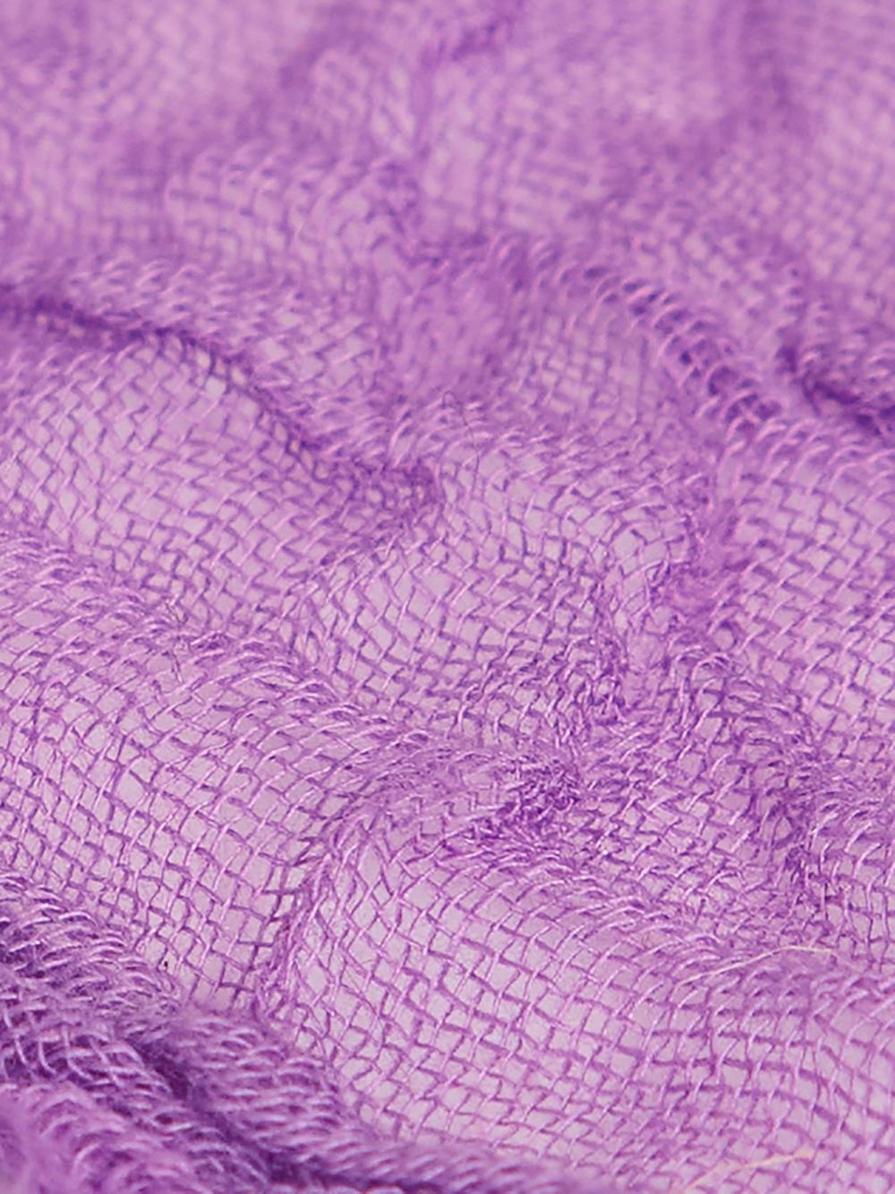Jigsaw Crinkle Cotton Woven Scarf Purple