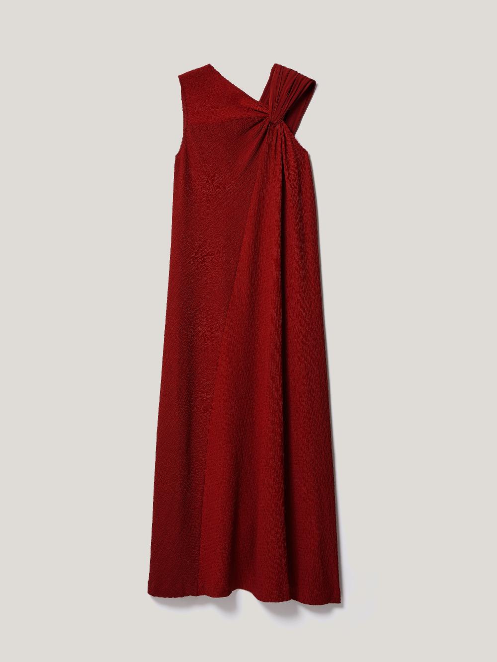 Jigsaw Crinkle Jersey Flowy Dress Red