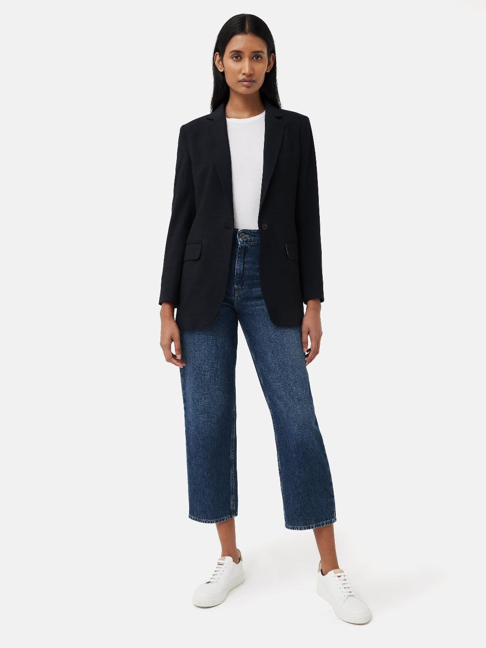 Jigsaw Crosshatch Knox Blazer Navy