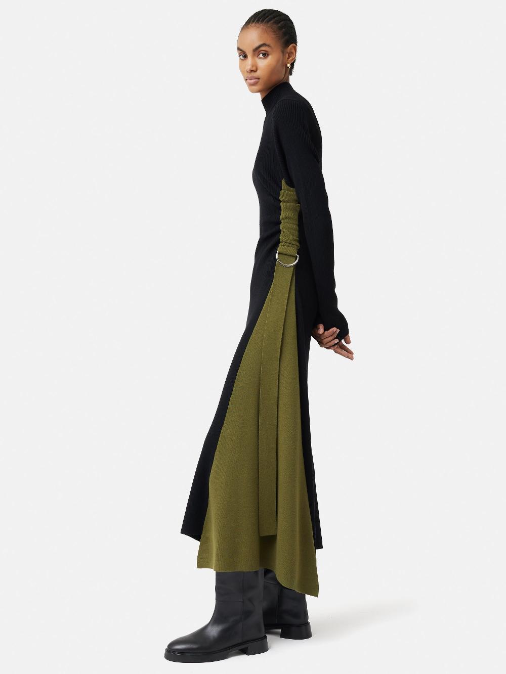 Jigsaw D Ring Knitted Dress Black