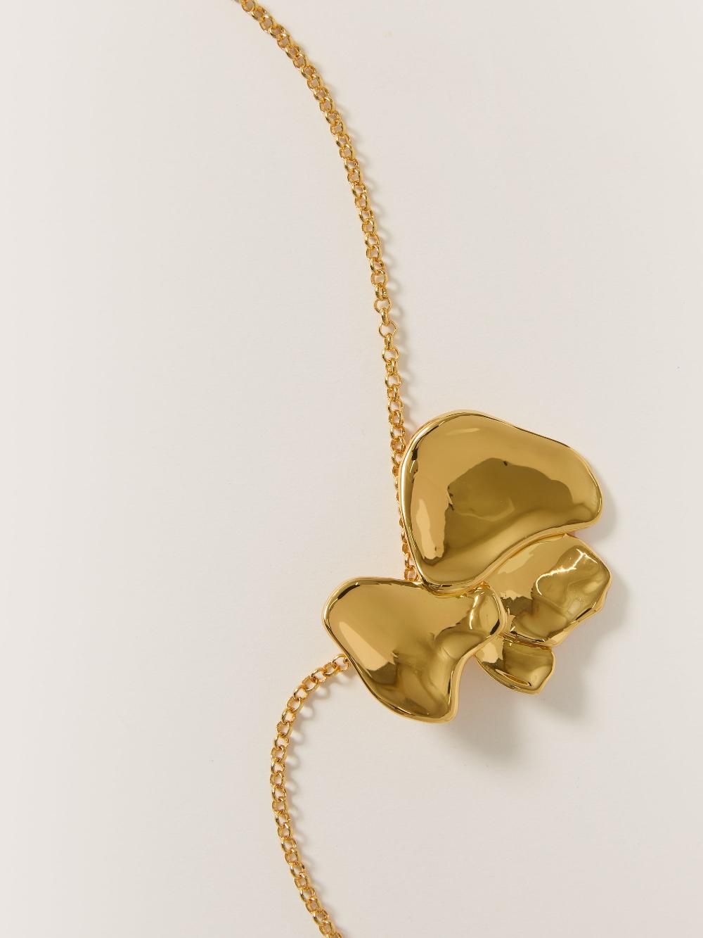Jigsaw Deconstructed Petals Pendant Gold