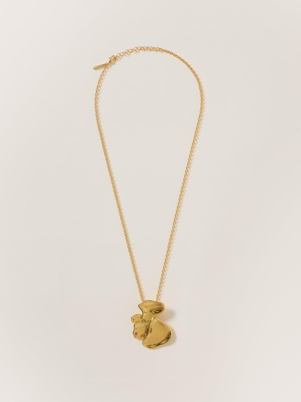 jigsaw Deconstructed Petals Pendant Gold