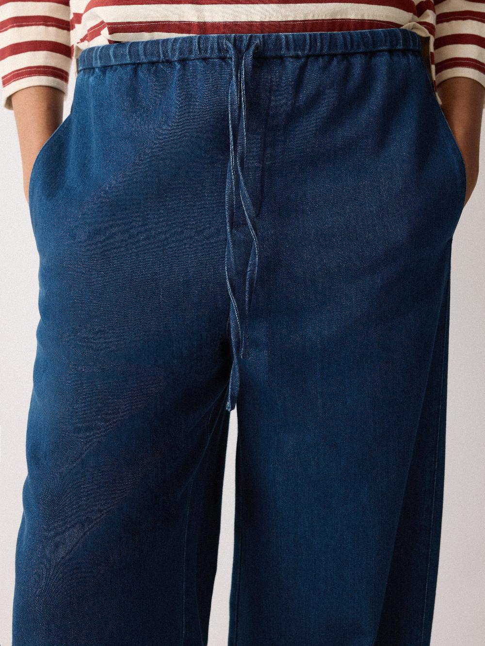Jigsaw Denim Lyocell Relaxed Trouser Indigo