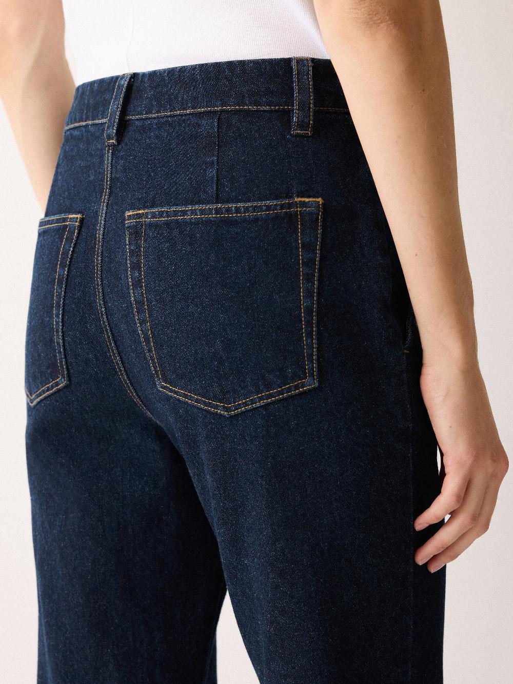 Jigsaw Denim Tailored Bootleg Trouser Indigo