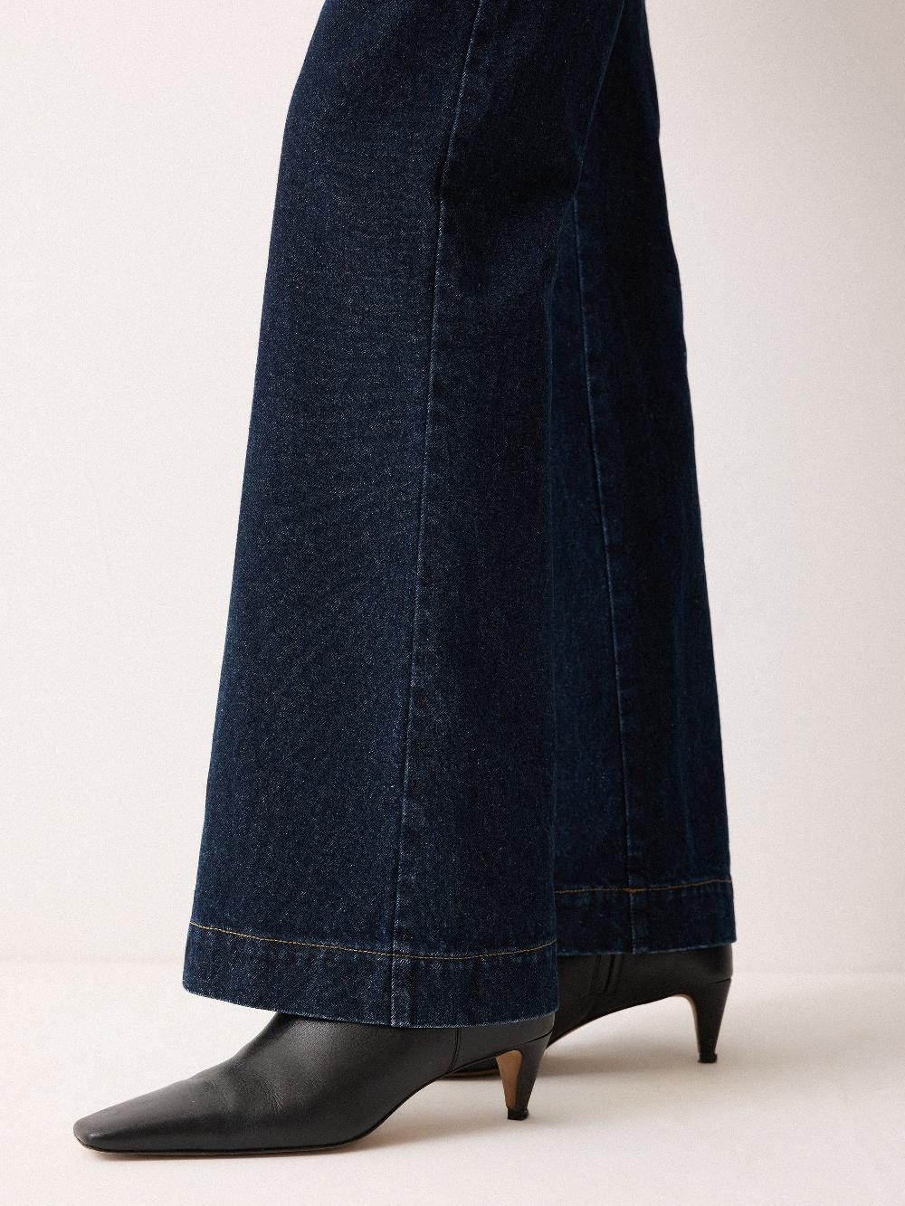 Jigsaw Denim Tailored Bootleg Trouser Indigo