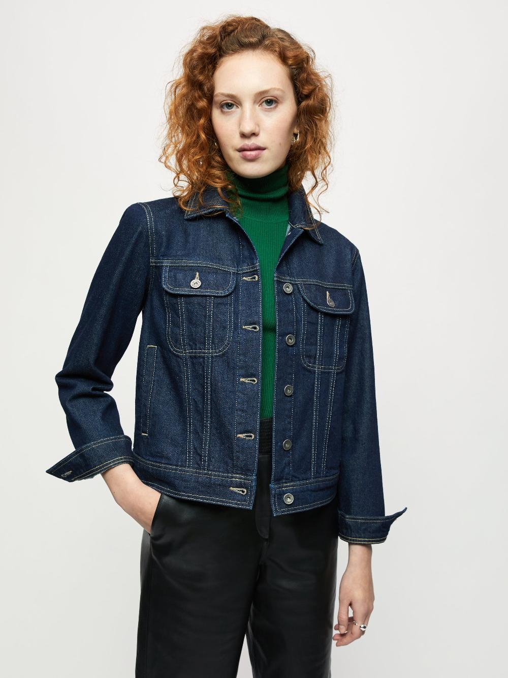 Jigsaw Denim Trucker Jacket Indigo