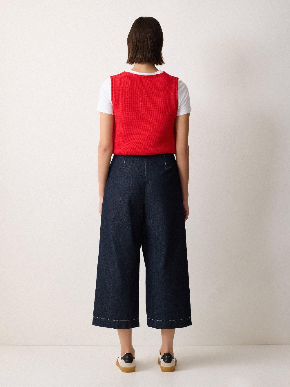 Jigsaw Denim Wrap Front Trouser Indigo