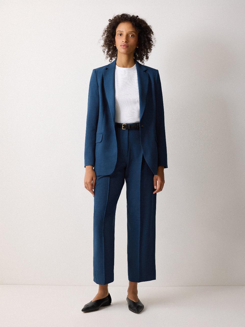 jigsaw Dexter Crosshatch Trouser Blue