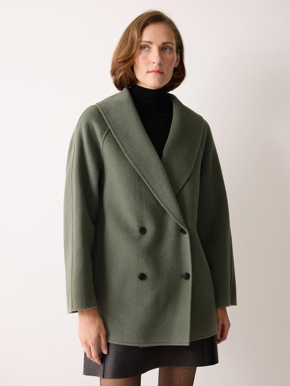 Jigsaw Double Faced Shawl Coat Blue