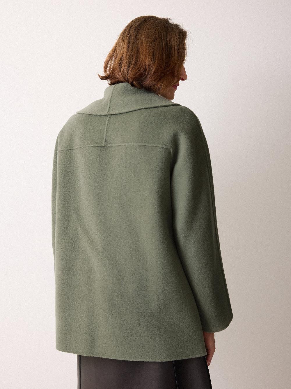 Jigsaw Double Faced Shawl Coat Blue