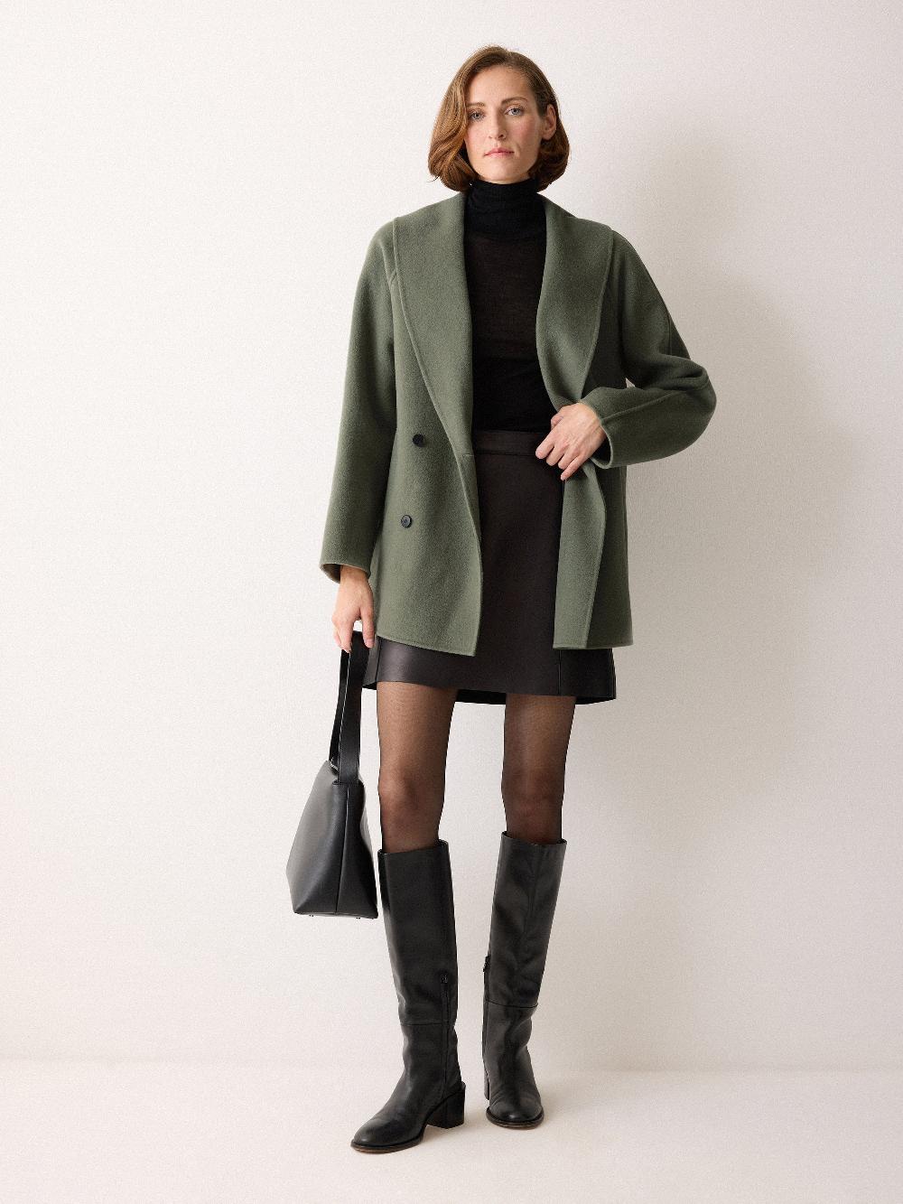 jigsaw Double Faced Shawl Coat Blue