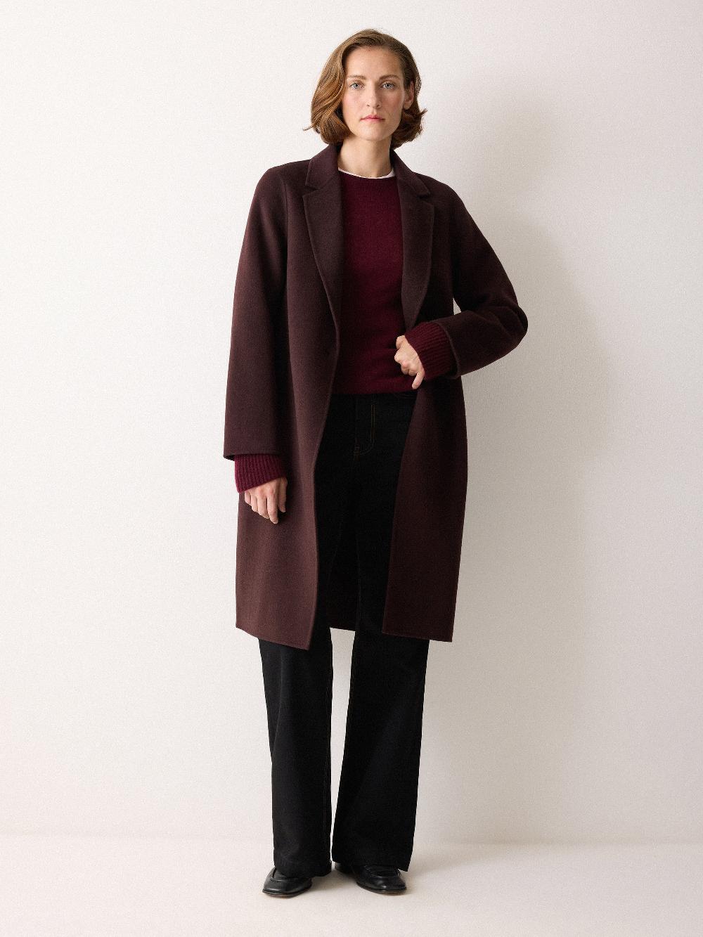 Jigsaw Double Faced Tailored Coat Brown