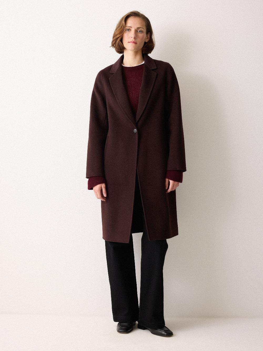 Jigsaw Double Faced Tailored Coat Brown