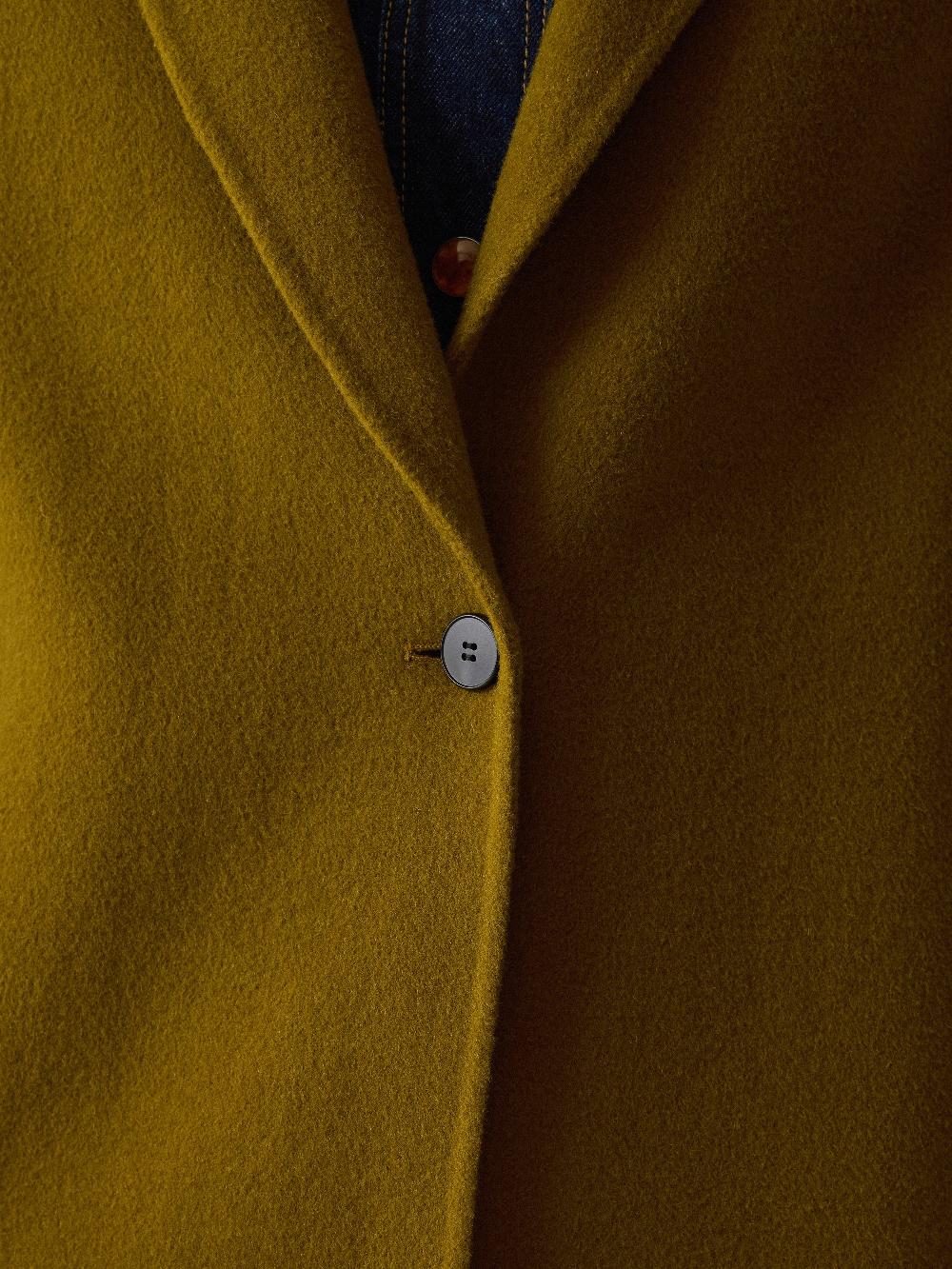 Jigsaw Double Faced Tailored Coat Green