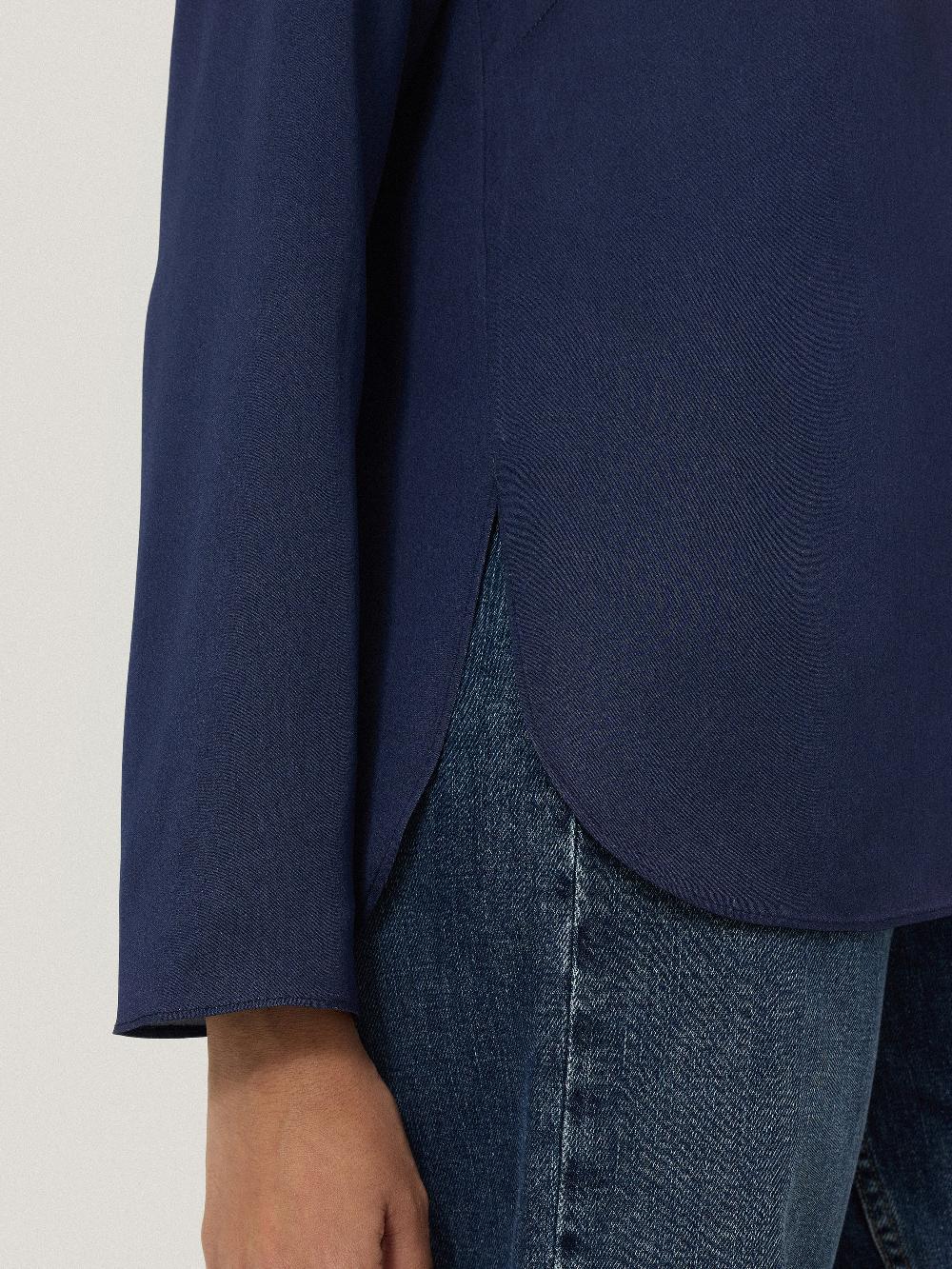 Jigsaw Dreamy Floral Boat Neck Top Navy