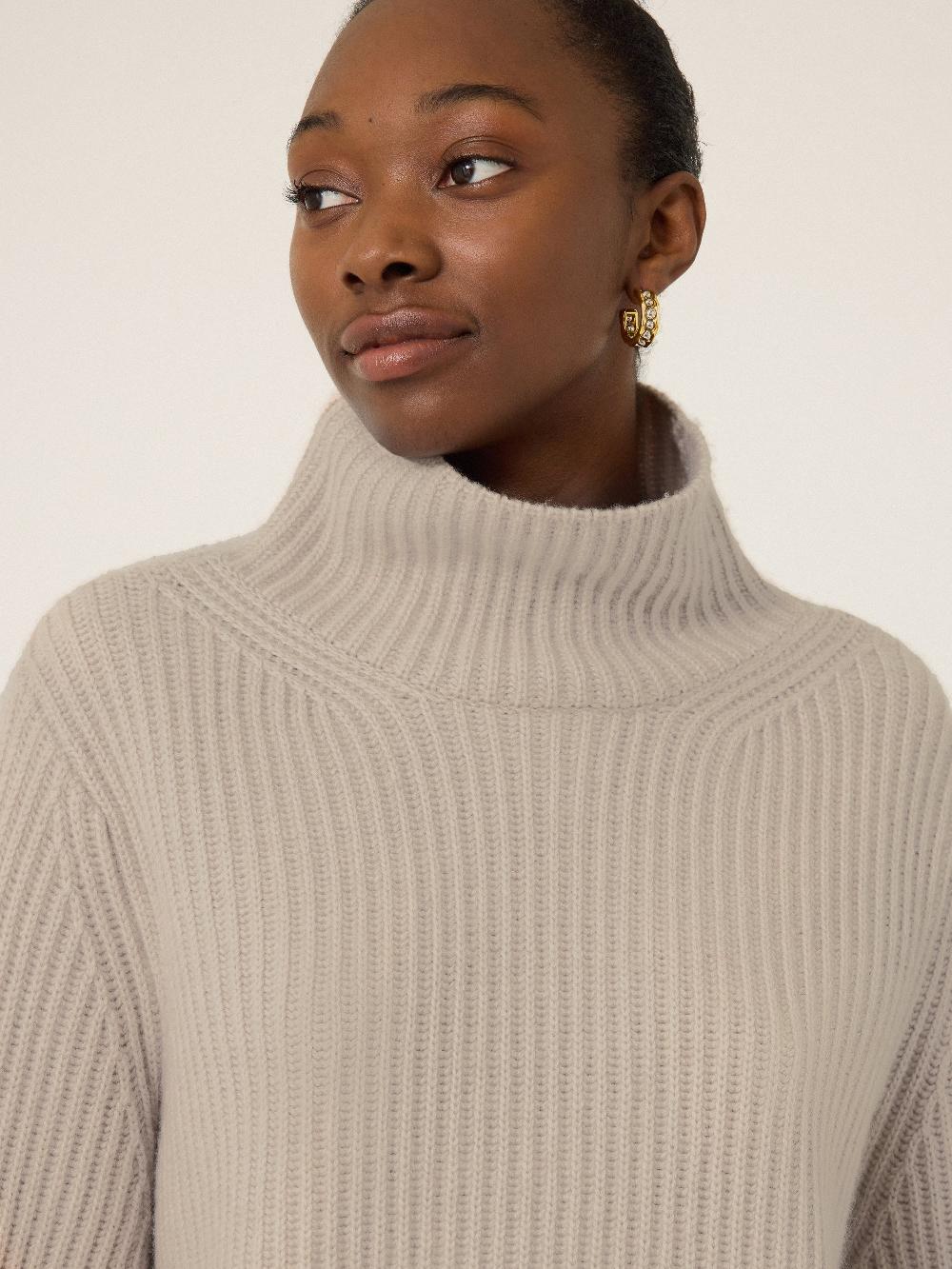 Jigsaw Faroe Fishermans Rib Jumper Cream